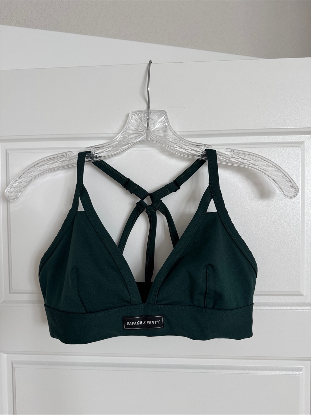 Savage X Fenty Forest Green Strappy Sports Bralette